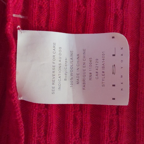 Stunning Iisli New York red wool sweater Blazer/cardigan - Picture 3 of 5